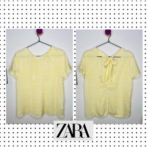 ZARA - Trafaluc Stripe V-back Blouse S